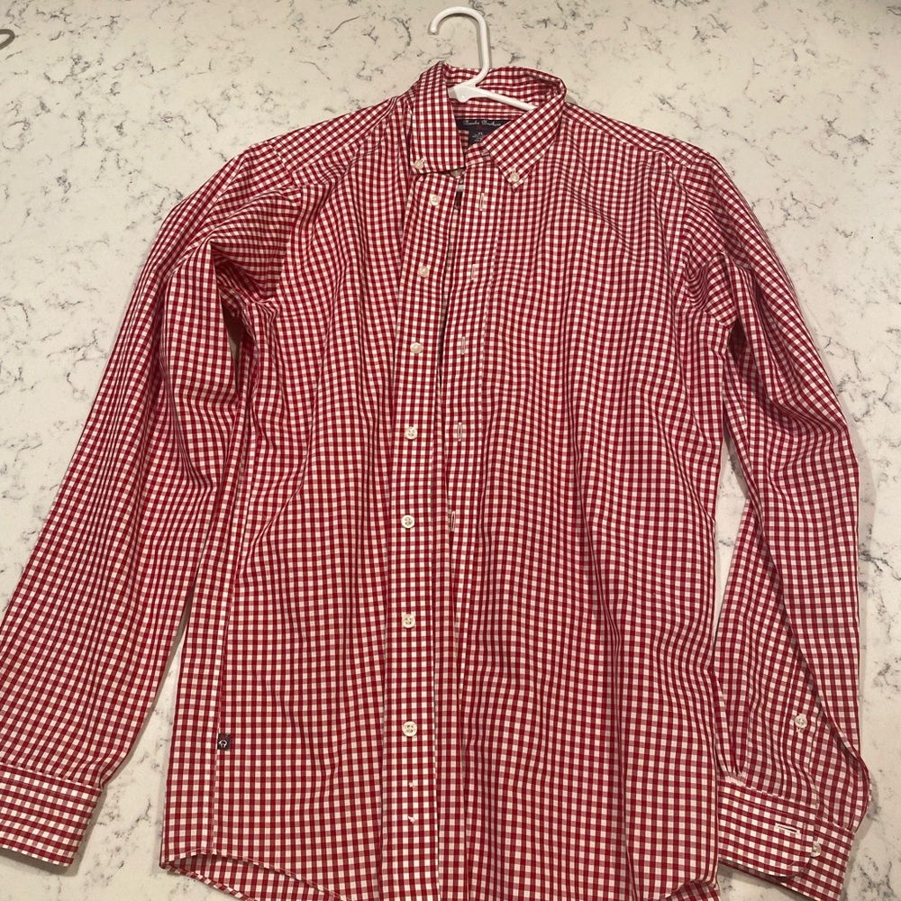 Brooks Brothers red and white button-down